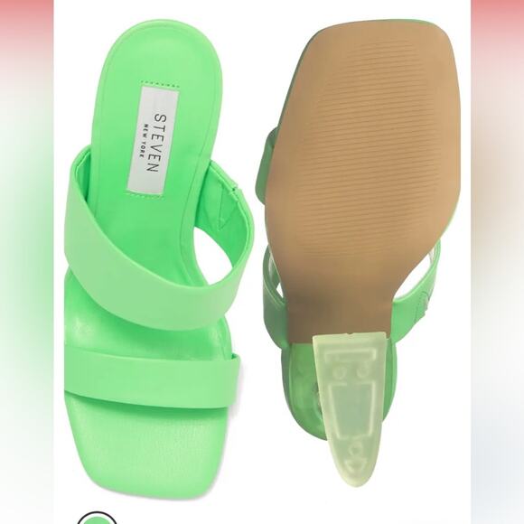NWT Steven New York brinne lucite strappy sandal in green size 6.5 - Picture 12 of 13